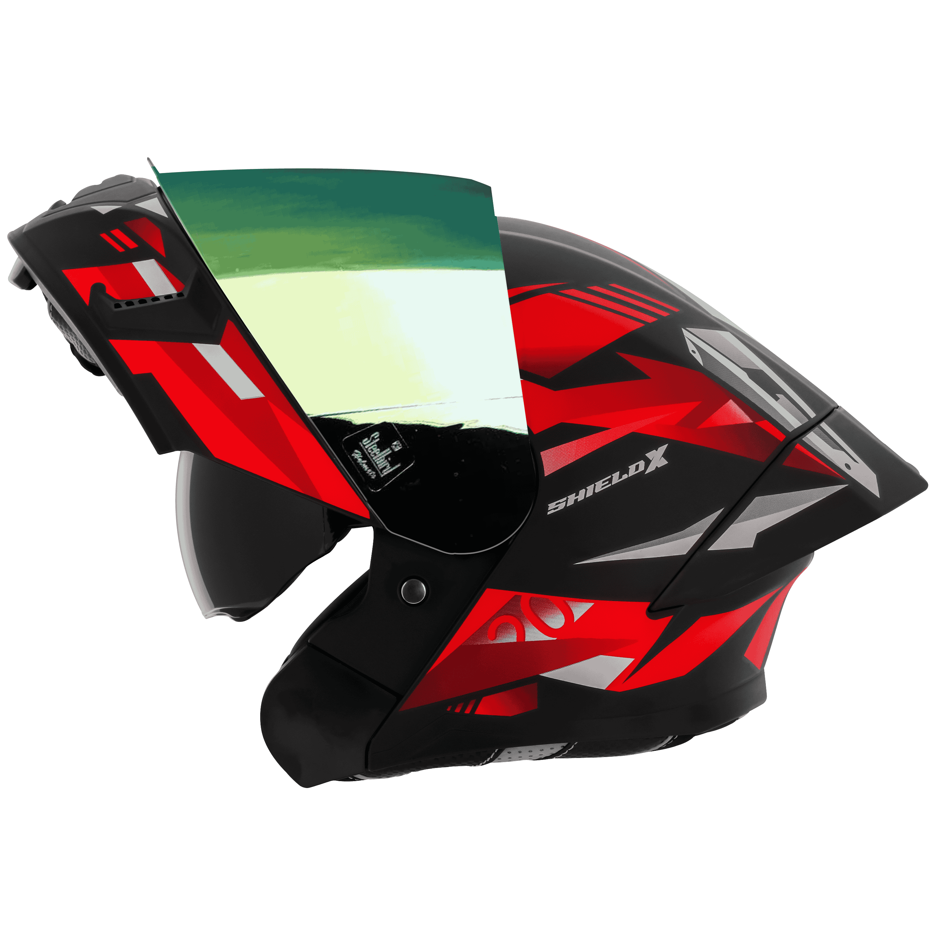 SBA-20 ISS SHIELD X GLOSSY BLACK WITH RED